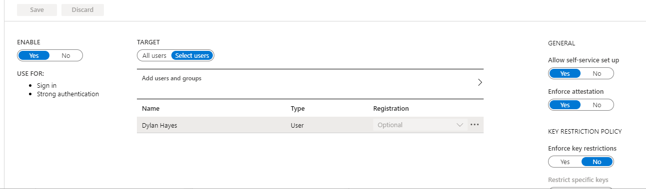 Allow self-service set up