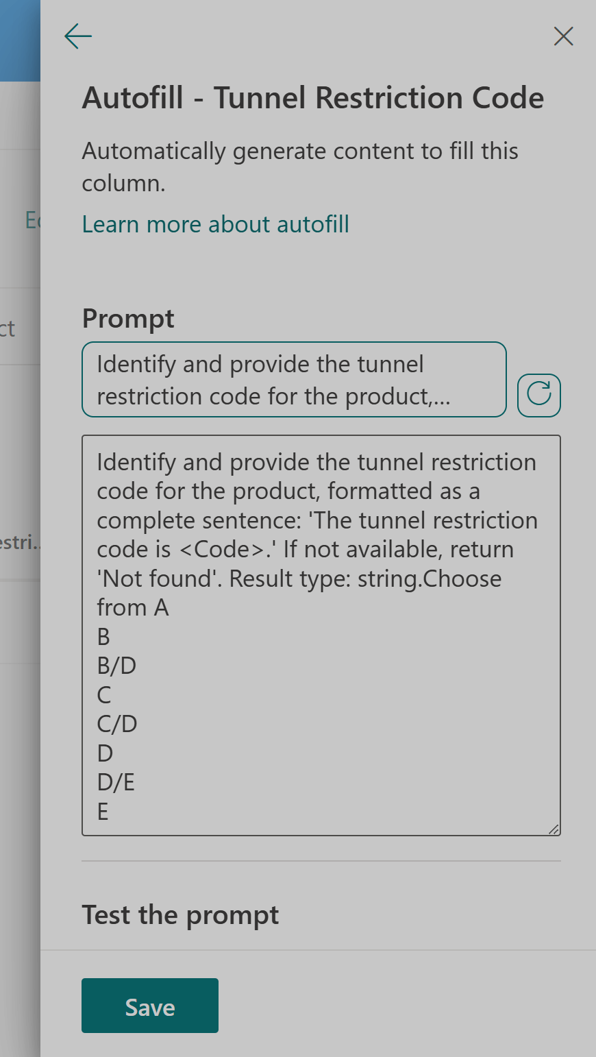 Create autofill